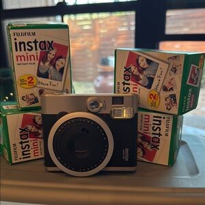 Fujifilm Instax Mini 90 Instant Camera - Black and Silver